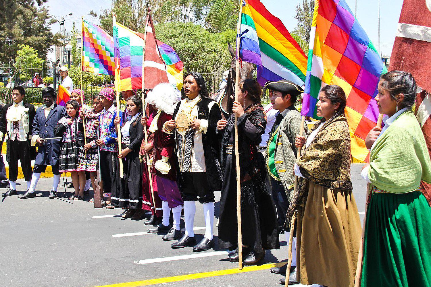 Escenifican rebelión de Tupac Amaru II y Micaela Bastidas en Miraflores