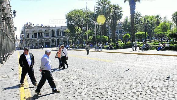Arequipa: Hoy la plaza de armas es solo para los peatones