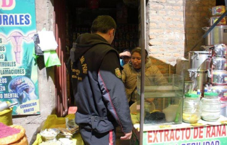 Intervienen cinco casas naturistas en la ciudad de Juliaca