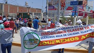 Vecinos de la Urb. Santa Margarita protestan por la falta de agua