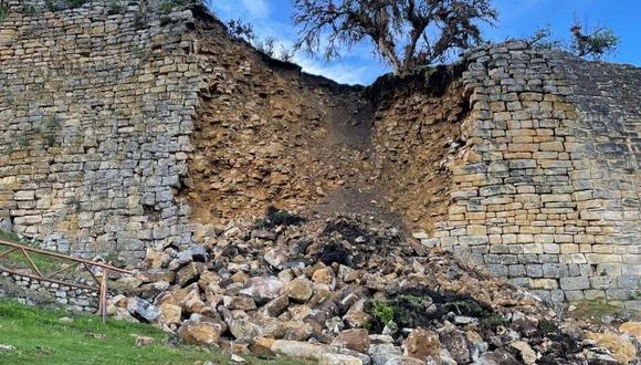 El 10 de abril se produjo un derrumbe en uno de los muros del sitio arqueológico de Kuélap. (Foto: SqalaTV)