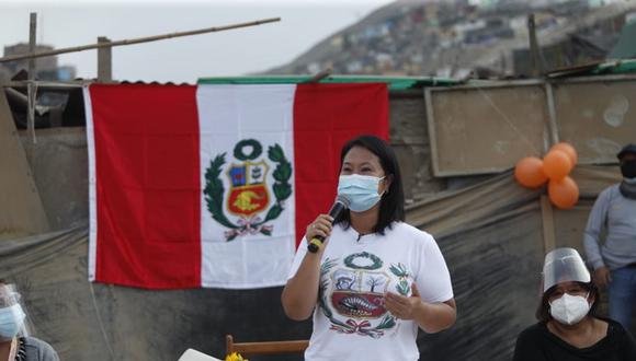 Keiko Fujimori consideró que el país necesita un “cambio” pero uno “hacia adelante” que salvaguarde la salud y la economía de los peruanos. (Foto: Hugo Pérez / @photo.gec)