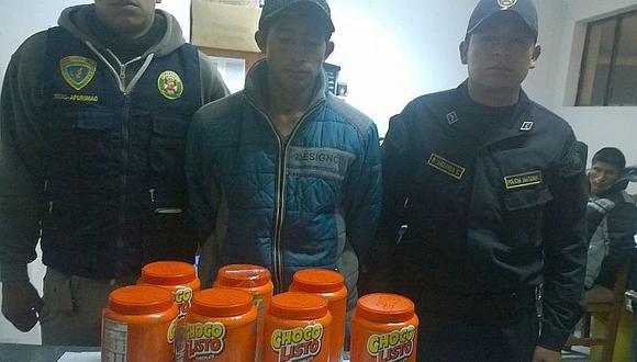En envases de “Chocolisto” llevaban más de 20 kilos de droga