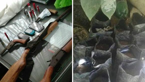 La Libertad: Incautan armas de fuego y 80 kilos de droga en Julcán 
