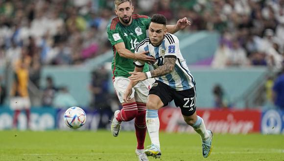 Lautaro Martínez fue titular en el Argentina vs. México. (Foto: AP)