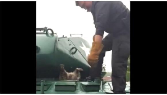 Facebook: Mira el tierno rescate de mapache atrapado en tanque blindado