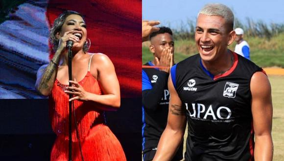 En su visita a “América Hoy”, la cantante de salsa negó haber terminado su relación con el futbolista peruano.  (Foto: Instagram @eduardorabanal1997 / @paulatentacion24)