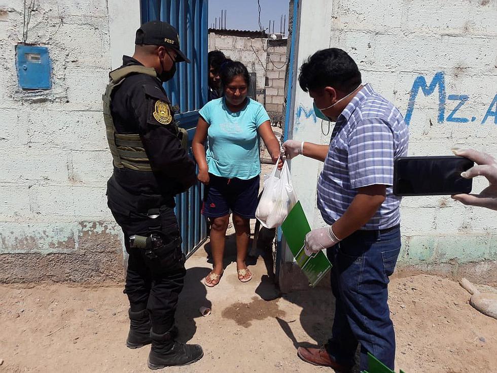 Empresa privada entrega víveres a familias de cuatro distritos en cuarentena