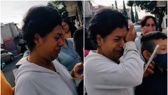 Una mujer se vuelve viral por llorar tras dejar a su hijo en la escuela. (Foto: @j.castro27)