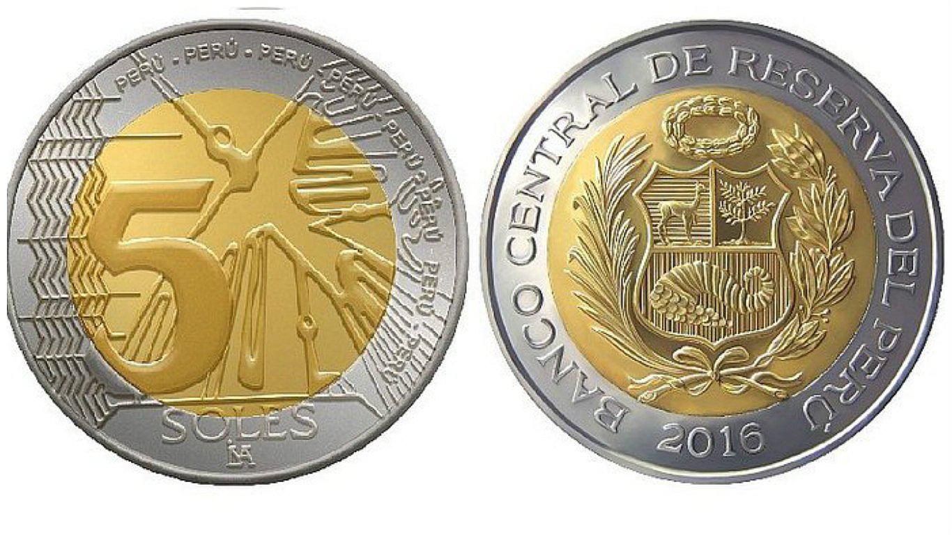 BCR: Se pone en circulación la nueva moneda de 5 soles