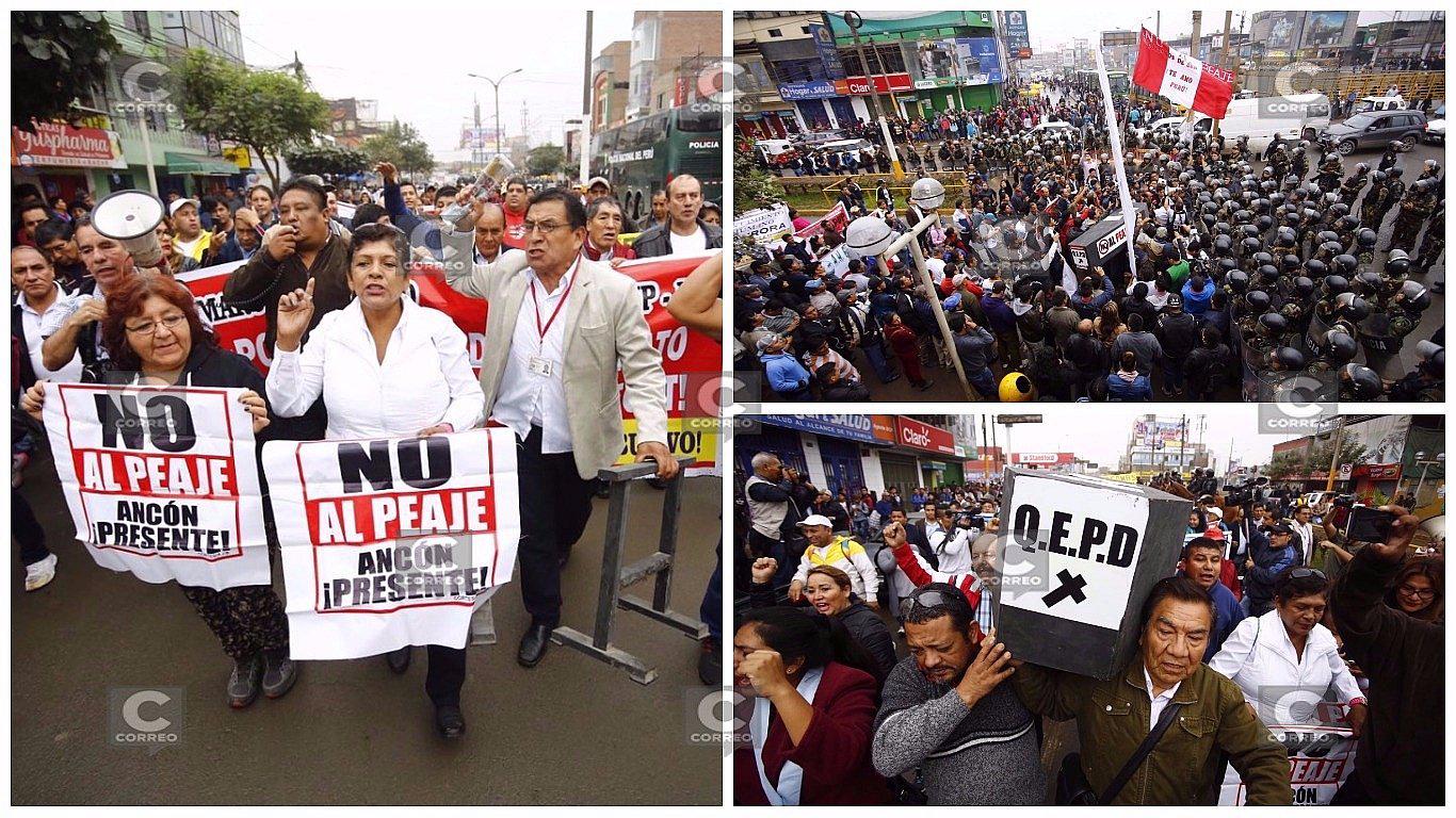 Puente Piedra: Así se desarrolla la marcha contra el peaje de Chillón (VIDEO)