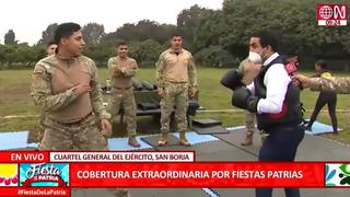 Desfile y Parada Militar 2022: Reportero de América TV y Canal N improvisa pelea de box con militar (VIDEO)