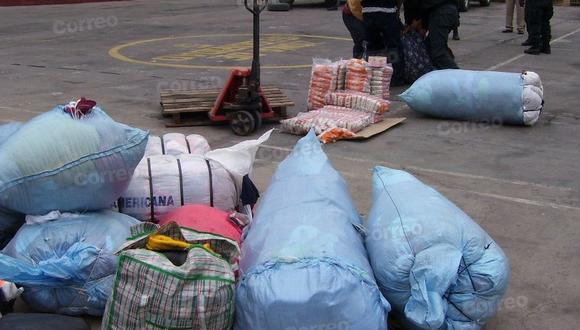 Grupo Terna incauta cinco fardos de ropa usada en la Panamericana