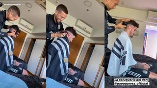 ‘Papu' Gómez abre peluquería en habitación de la selección argentina (VIDEO)