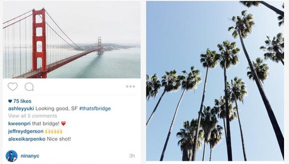 Instagram permite los formatos rectangular y vertical