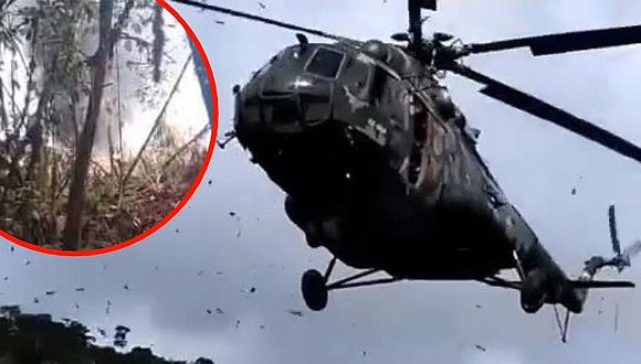 Amazonas: difunden video del preciso instante en que helicóptero se estrella y deja a dos militares muertos