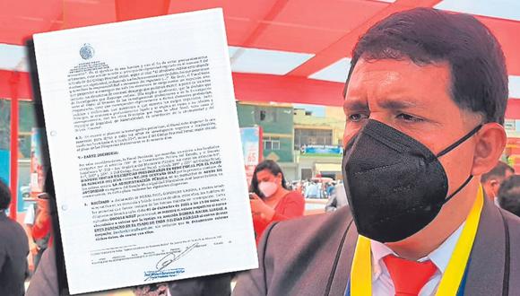 La Primera Fiscalía Provincial Penal Corporativa de José Leonardo Ortiz dispuso un plazo de 60 días para investigar al burgomaestre leonardino.