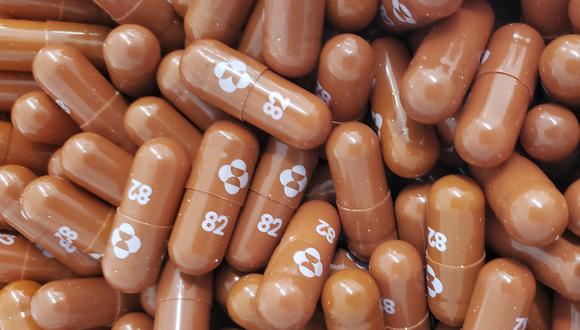 La imagen muestra la píldora contra el COVID-19 Molnupiravir de la farmacéutica Merck & Co,Inc. (Foto: Handout / Merck & Co,Inc. / AFP)