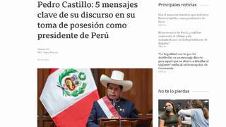 Así informó la prensa extranjera sobre el primer mensaje a la Nación de Pedro Castillo (FOTOS)