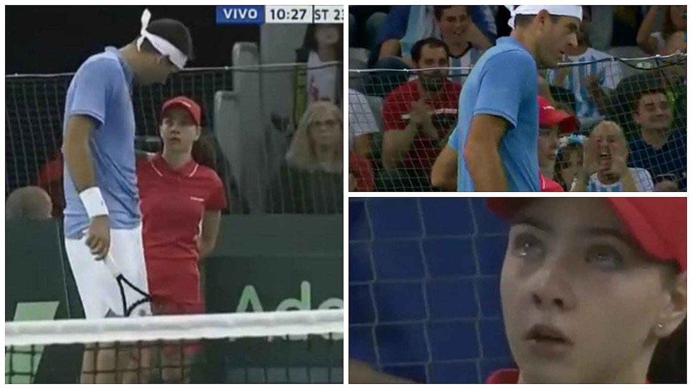 Del Potro: el gran gesto de tenista con recogebolas que sufrió pelotazo de rival (VIDEO)