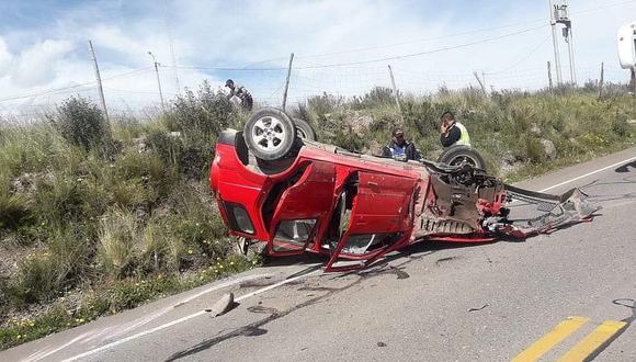 Accidente de tránsito en vía Puno - Juliaca deja tres heridos