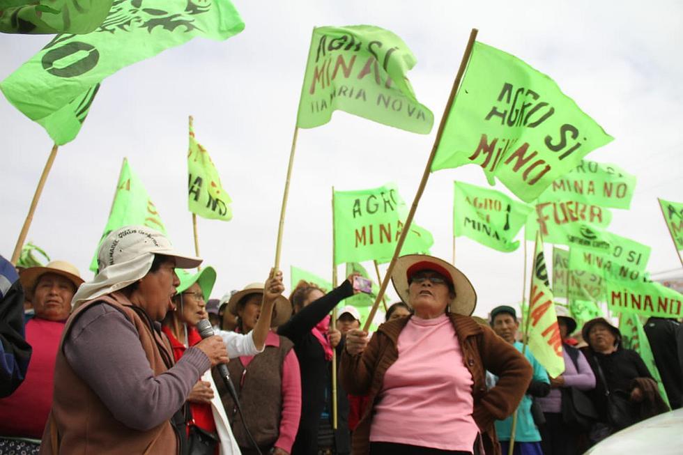Inician protestas contra proyecto Tía María en el Valle del Tambo (VIDEOS Y FOTOS)