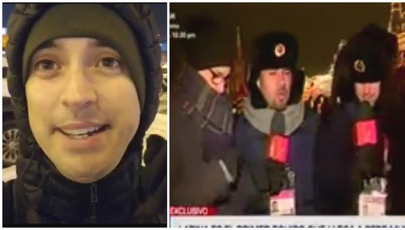 Jesús Alzamora: su curiosa reacción por el frío de Rusia en pleno enlace en vivo (VIDEO)