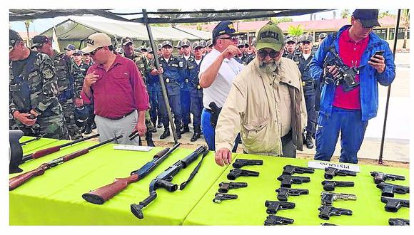 Satipo: ​87 armas incautadas fueron entregadas a escuela de la Policía Nacional 