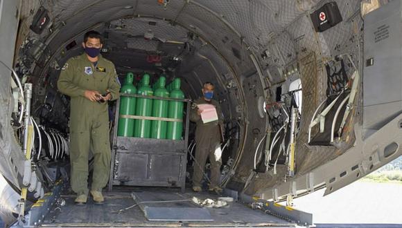 Áncash: Essalud dispuso el envío de 50 balones de oxígeno por vía aérea a la Red Asistencial de Huaraz, debido al bloqueo de carreteras por el paro nacional de transportistas de carga pesada. (Foto: Essalud)