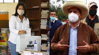 Resultados ONPE al 91.4%: Keiko Fujimori obtiene el 50.222% de votos y Pedro Castillo el 49.778%