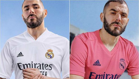 Karim Benzema presenta la nueva camiseta de Real Madrid. (Foto: Real Madrid)