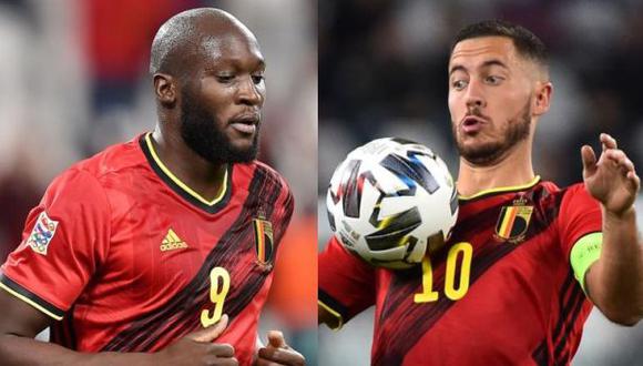 Eden Hazard y Romelu Lukaku serán evaluados por el DT de Bélgica con miras a Qatar 2022. (Foto: EFE)