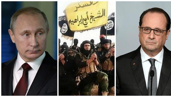 Vladimir Putin y François Hollande acuerdan coordinar acciones militares contra Estado Islámico