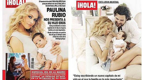 ​Paulina Rubio presentó a su segundo bebé Eros (FOTOS)
