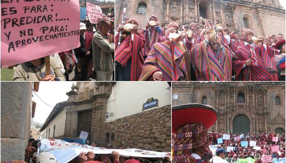 Pobladores de Chinchero protestan contra Arzobispado de Cusco (Vídeo)