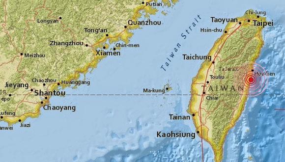 Terremoto de 5,1 grados sacude el sudeste de Taiwán