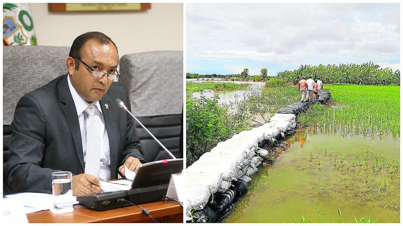 Juan Carlos Yuyes: Más de 5 mil hectáreas de cultivos están afectadas por desbordes en Tumbes