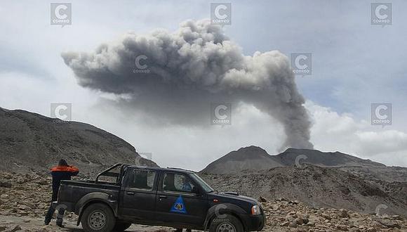 Volcán ​Sabancaya registra 36 explosiones al día