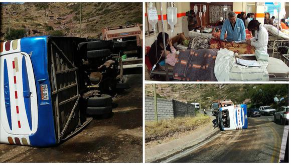 Cusco: Bus lleno de pasajeros se vuelca en el Valle Sagrado de Los Incas 