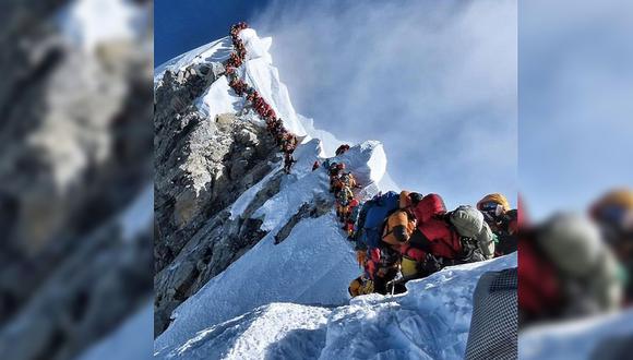 Montañistas tuvieron que esperar horas para poder alcanzar la cima del Monte Everest debido a una larga cola