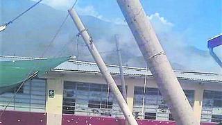 Lluvias causan daños en colegio de Cabanaconde