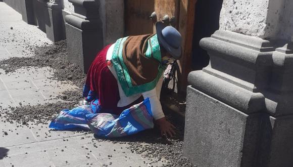 Pobladores echaron guano de alpaca en el Consejo Regional de Arequipa (Foto: Difusión)