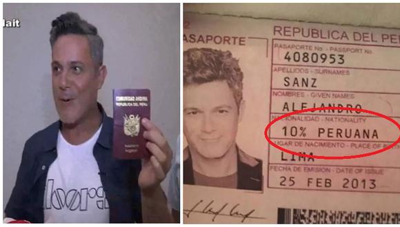Alejandro Sanz: así fue su reacción tras recibir su pasaporte peruano (VIDEO)