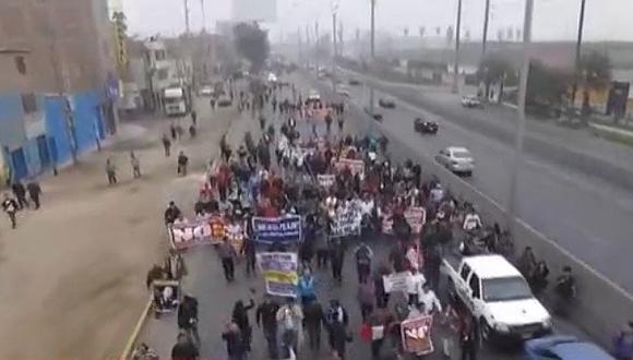  Marcha contra peajes no tiene permiso para desplazarse en la Panamericana Norte