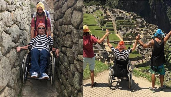 Argentino cargó por horas a su amigo con discapacidad para llegar a la cima de Machu Picchu