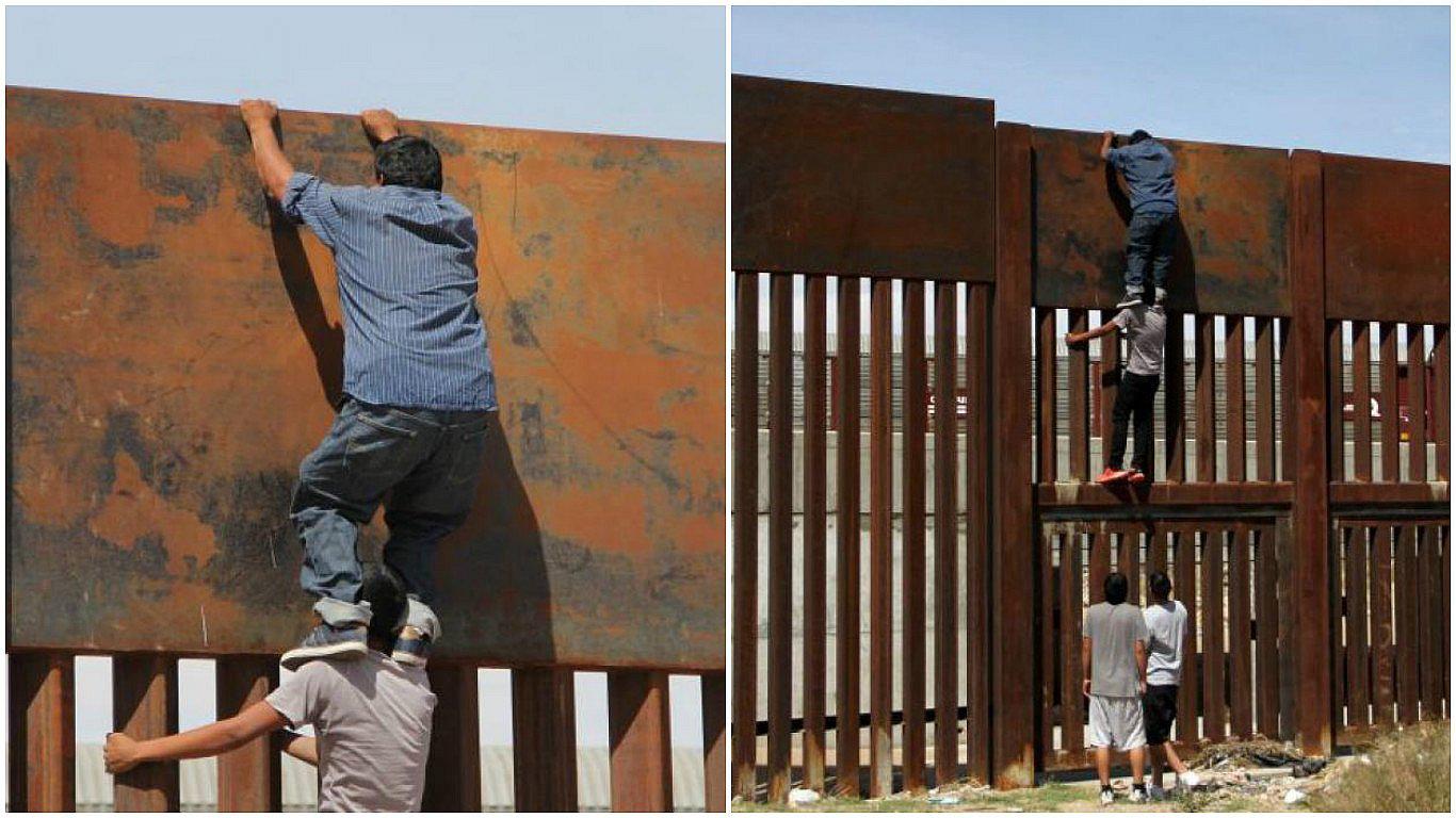 Inmigrantes ilegales muestran cómo cruzar la frontera con Estados Unidos en cuestión de segundos (FOTOS)