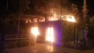 Ica: Humilde vivienda quedó en cenizas tras voraz incendio en el distrito de Parcona