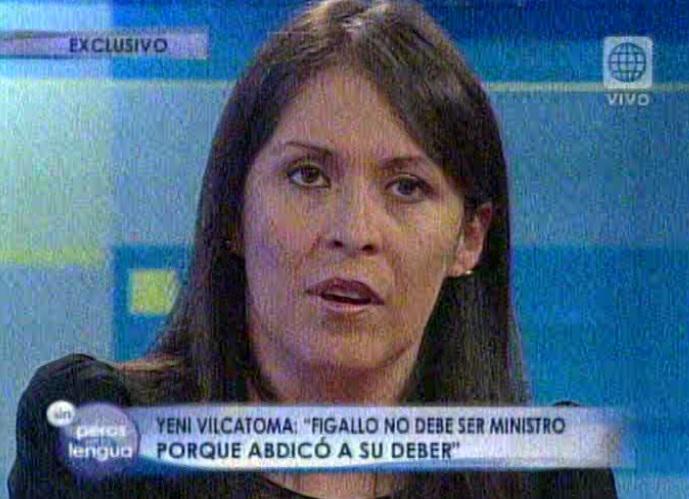 Yeni Vilcatoma a Ollanta Humala: "Respalde a sus procuradores"