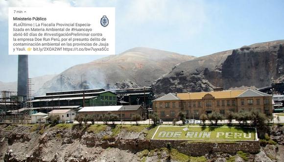 Abren investigación preliminar a Doe Run Perú por presunto delito de contaminación ambiental en Huancayo