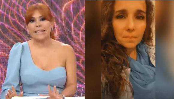 La presentadora de Magaly TV La Firme manifestó sentirse “sorprendida” por la actitud de la actriz. (FOTO: composición/captura ATV)